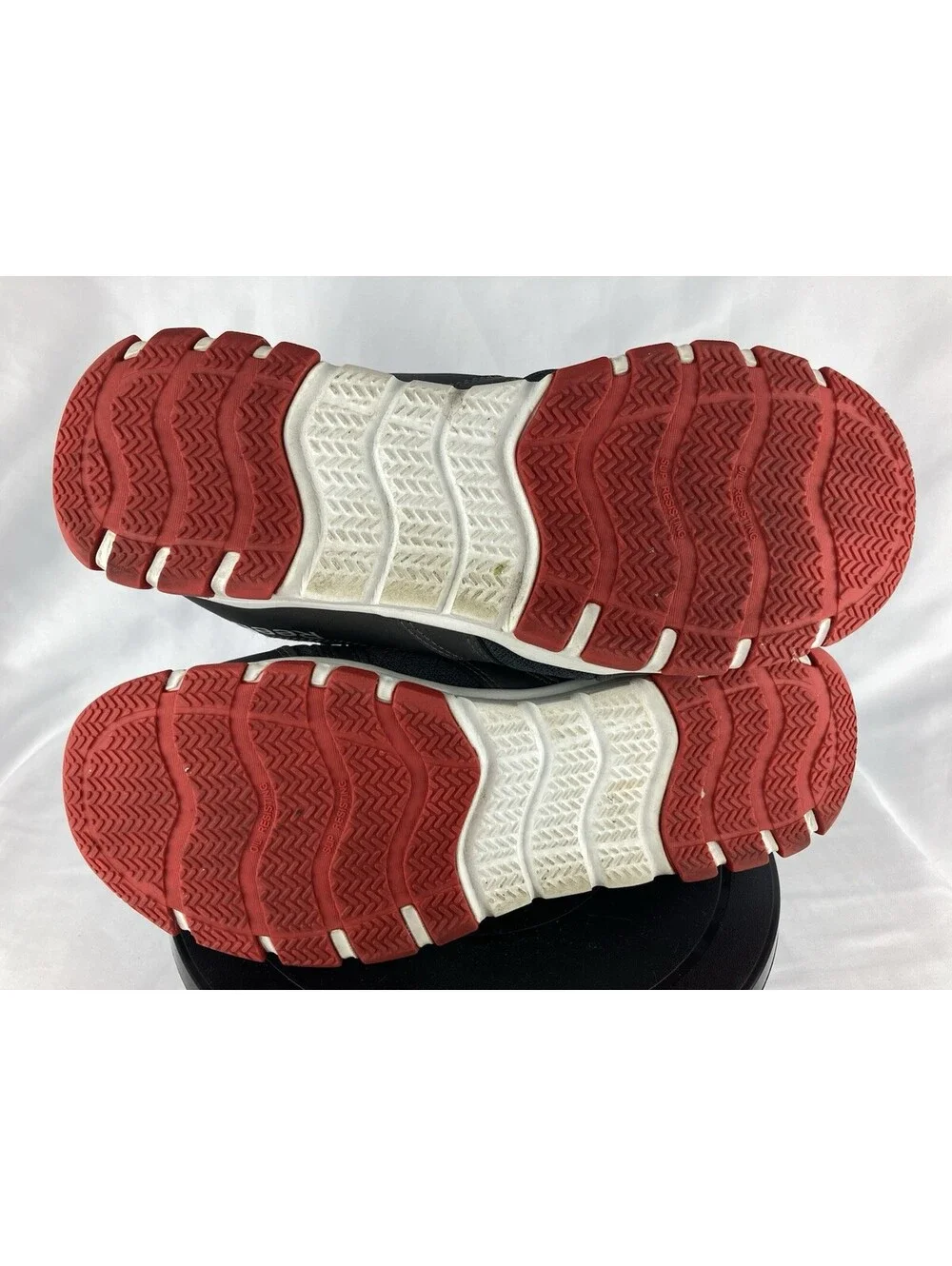Men’s Size 12 Wide Reebok Sublite Cushion Work Steel Toe Shoes Grey Red RB4005
